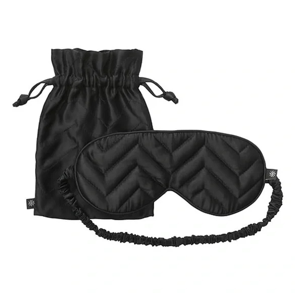 Athleta Accessories - Black Quilted Sleep Mask with Drawstring Pouch